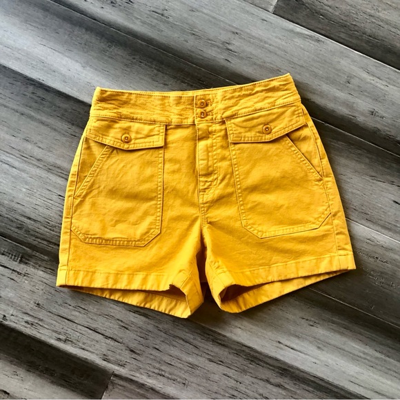 ❤️ LAST CHANCE J. Crew 'Officer Shorts' High Rise Pocket Shorts in Gold - Picture 2 of 8